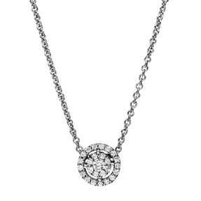 Collier aus 950 Platin 26 Brillanten 0,19ct TW-SI L:45cm