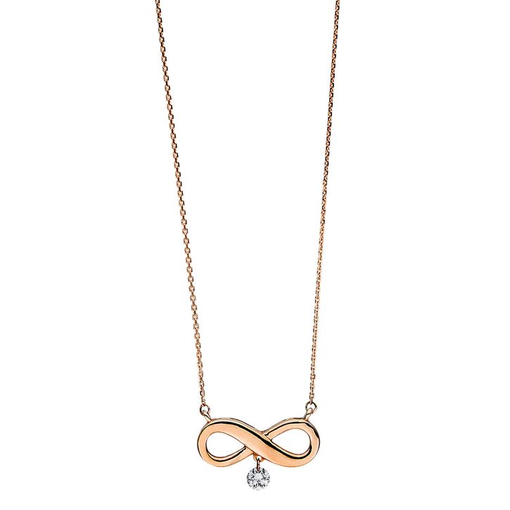 Collier Infinity 750 Rotgold Brillant 0.1ct