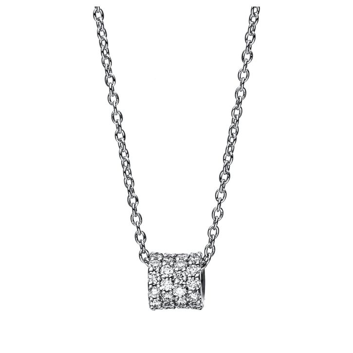 Collier 750 Weißgold 48 Brillanten 0.18ct