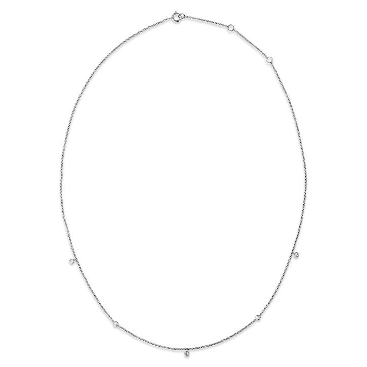 Collier 750 Weißgold 5 Brillanten 0.1ct