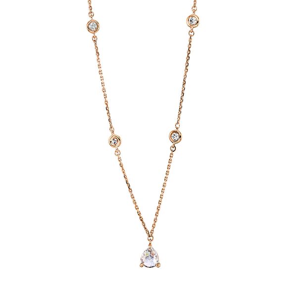 Collier 750 Rotgold 5 Brillanten 0.66ct