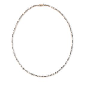 Collier aus 750 Gold Rotgold 226 Brillanten 4,77ct TW-SI L:42cm 4er-Krappe