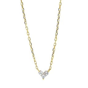 Collier aus 750 Gelbgold 3 Diamanten Fanatsy-Schliff 0,14ct TW-SI L:45,7cm