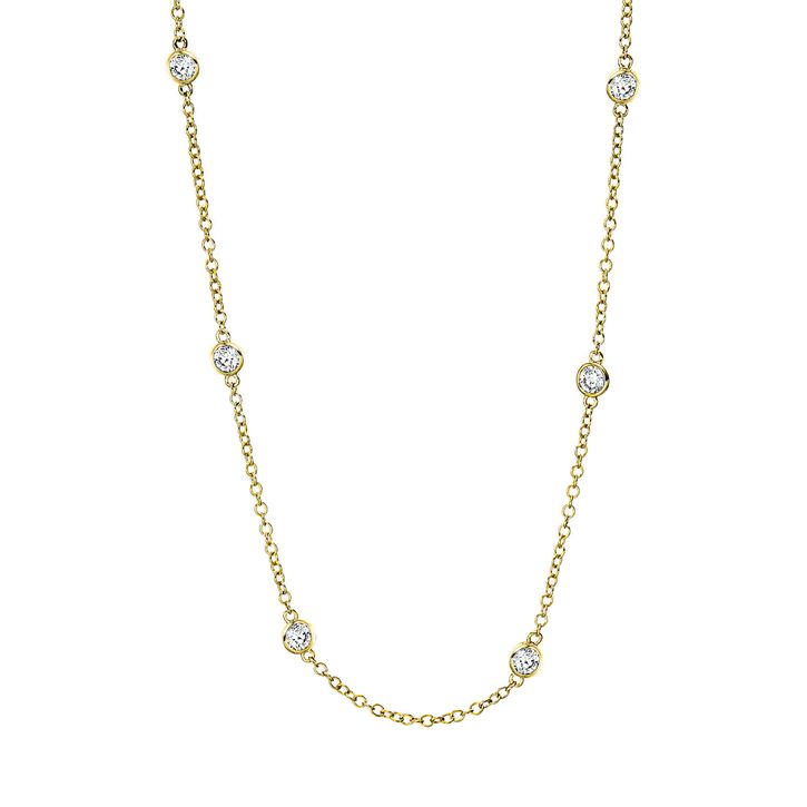 Collier 750 Gelbgold 9 Brillanten 0.6ct