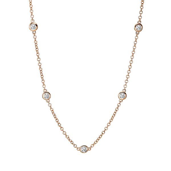 Collier 750 Rotgold 9 Brillanten 0.63ct