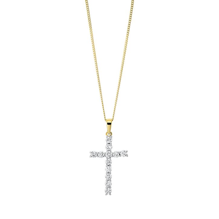 Collier 750 Gelbgold 12 Brillanten 0.5ct