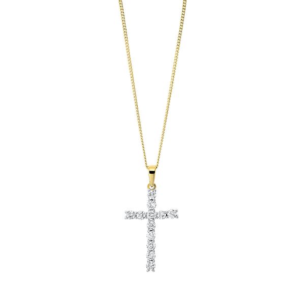 Collier 750 Gelbgold 12 Brillanten 0.5ct