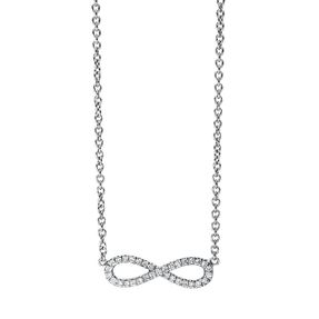 Collier Infinity aus 750 Weißgold 33 Brillanten 0,09ct TW-SI L:42,5cm