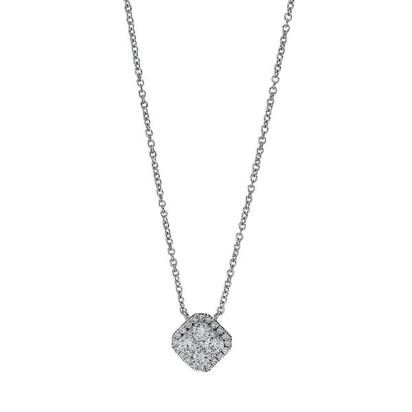 Collier 750 Weißgold 29 Brillanten 0.47ct L 40-45.7cm