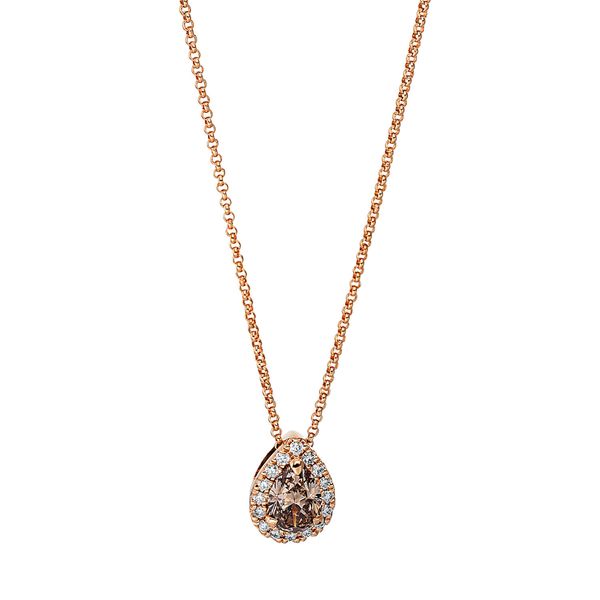 Collier 750 Rotgold 17 Diamanten 0.73ct B 7.4mm