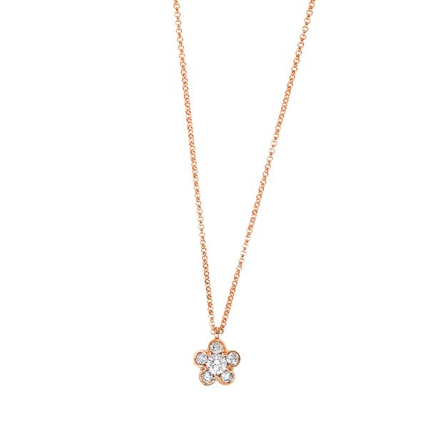 Collier 750 Rotgold 6 Brillanten 0.32ct