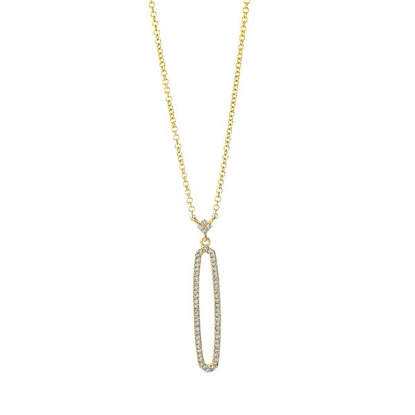 Collier 750 Gelbgold 60 Diamanten 0.14ct L 45.7cm