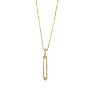 Collier aus 750 Gold Gelbgold 62 Diamanten 0,14ct W-SI L:45,7cm