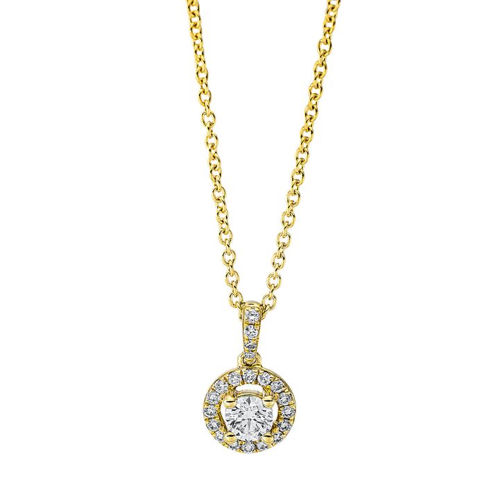 Collier 750 Gelbgold 21 Brillanten 0.3ct