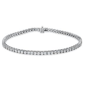 Armband aus 950 Platin 69 Brillanten 4,01ct TW-SI B:3mm L:19cm 4er-Krappe