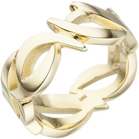 Breiter Ring Damenring aus 585 Gold Gelbgold Goldring Fingerschmuck Fingerring