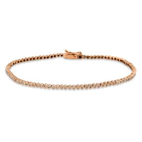 Armband aus 750 Gold Rotgold 82 Brillanten 0,53ct TW-VSI/SI L:17,5cm Zarge