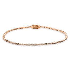 Armband aus 750 Gold Rotgold 108 Brillanten 0,55ct TW-SI B:1,2mm L:18cm