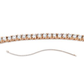 Armband aus 750 Gold Rotgold 116 Brillanten 1,06ct TW-SI L:17,8cm