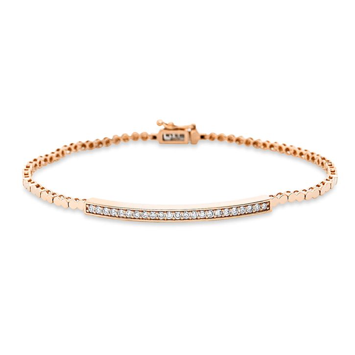 Armband 750 Rotgold 23 Brillanten 0.36ct L 17.5cm