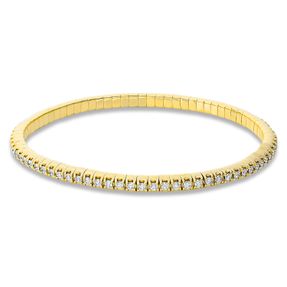 Armband Flex-Band aus 750 Gold Gelbgold 79 Brillanten 1,4ct TW-SI L:16,5cm