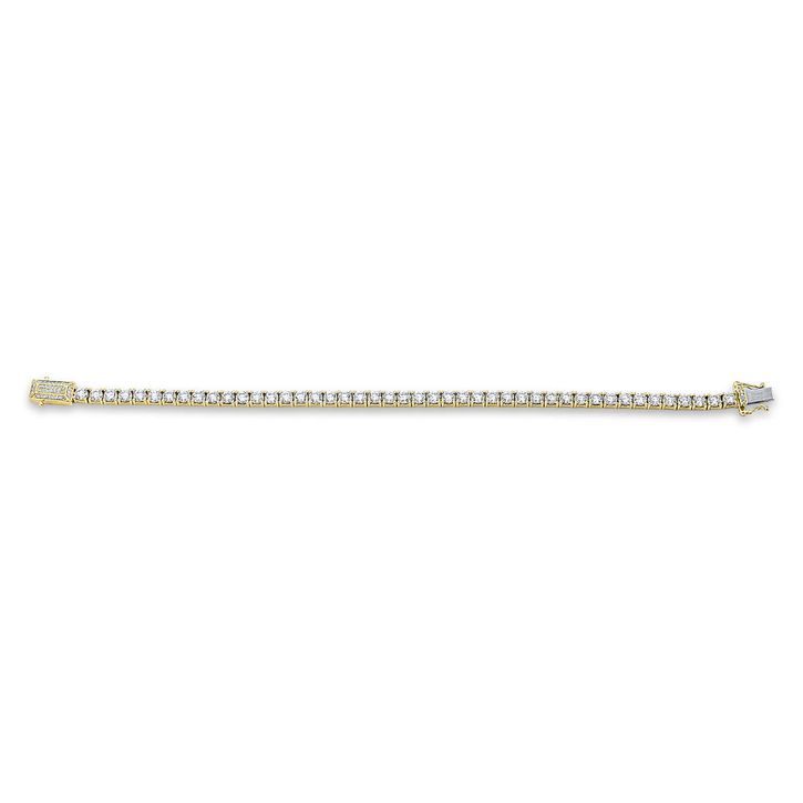 Armband 750 Gold gelb weiß 86 Brillanten 8.81ct L 19.1cm