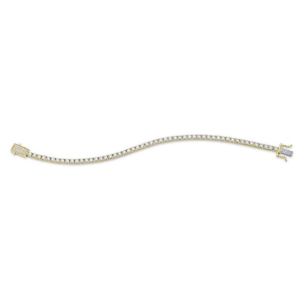 Armband 750 Gold gelb weiß 94 Brillanten 5.53ct L 19.1cm