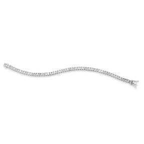 Armband aus 750 Weißgold 61 Diamanten Smaragd-Schliff 10,11ct J-VSI L:18cm