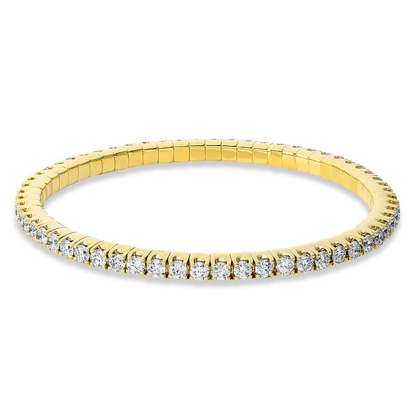 Armband 750 Gelbgold 60 Brillanten 4.93ct B 3.7mm L 16.5cm