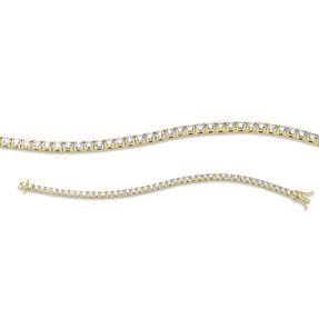 Armband aus 750 Gold Gelbgold 46 Brillanten 6,72ct TW-SI L:18cm 4er-Krappe