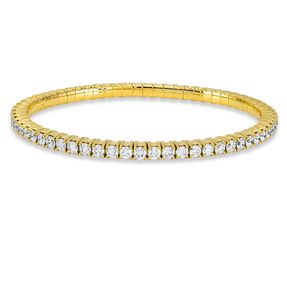 Armband Flex-Band aus 750 Gold Gelbgold 64 Brillanten 5,04ct TW-SI B:3,6mm