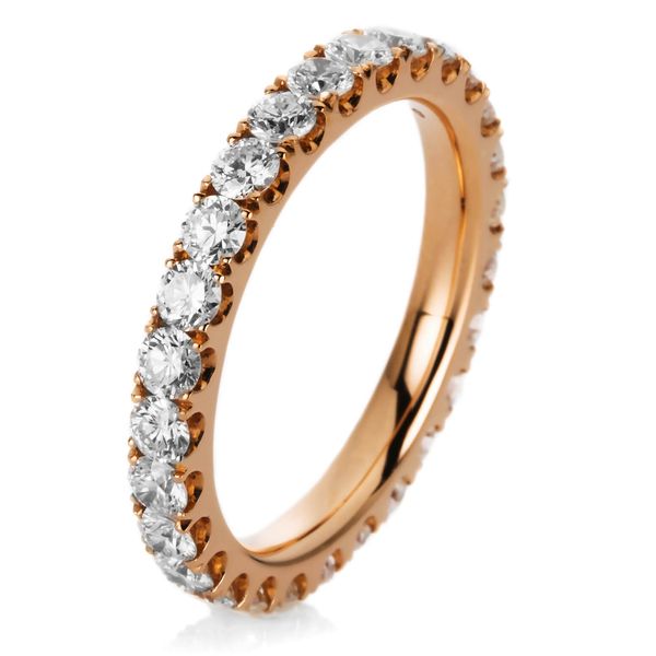 Ring 750 Rotgold 26 Brillanten 1.51ct B 2.6mm