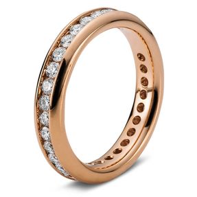 Memoire Ring aus 750 Gold Rotgold Diamant Brillanten 1,05ct TW-SI B:3,8mm