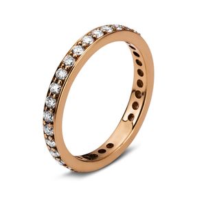 Memoire Ring aus 750 Gold Rotgold Diamant Brillanten 0,55ct TW-SI B:2,6mm
