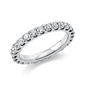 Memoire Ring aus 950 Platin 26 Brillanten 1,06ct TW-SI B:2,8mm