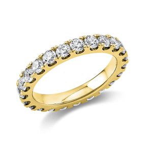 Memoire Ring aus 585 Gold Gelbgold 22 Brillanten 1,87ct TW-SI B:3mm