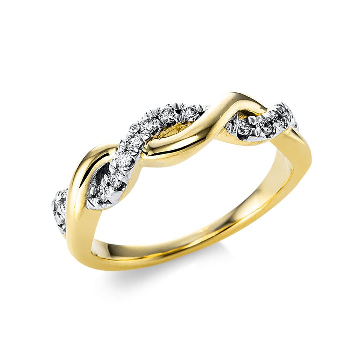 Ring 750 Gelbgold 17 Brillanten 0.25ct B 4.7mm