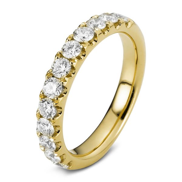 Ring 585 Gelbgold 12 Brillanten 0.97ct B 3.5mm