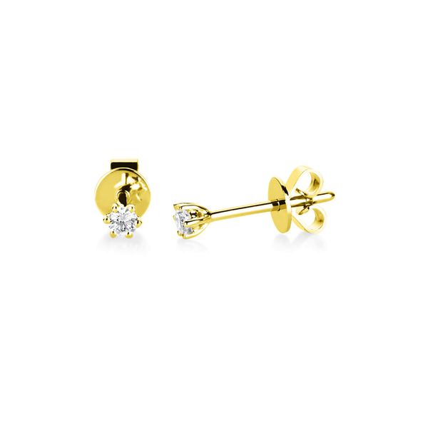 Ohrstecker 750 Gelbgold 2 Brillanten 0.15ct 3.1mm