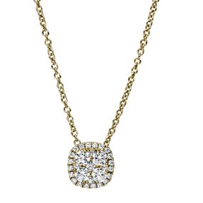 Collier aus 750 Gold Gelbgold 29 Diamanten 0,41ct TW-SI L:45cm