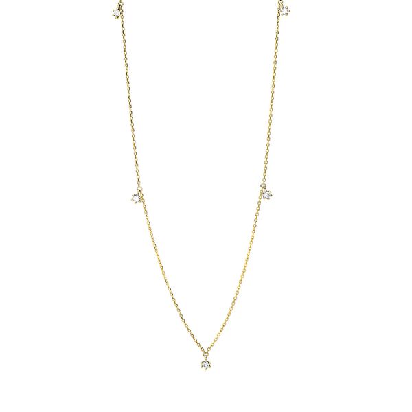 Collier 750 Gelbgold 5 Brillanten 0.17ct