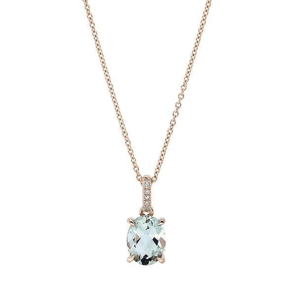 Collier 750 Rotgold Amethyst 1.71ct grün 6 Diamanten