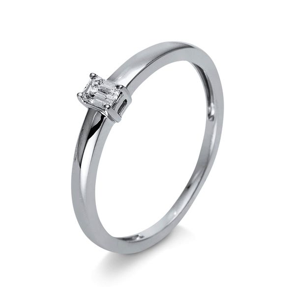 Solitaire Ring aus 585 Weißgold Diamant 0.17ct