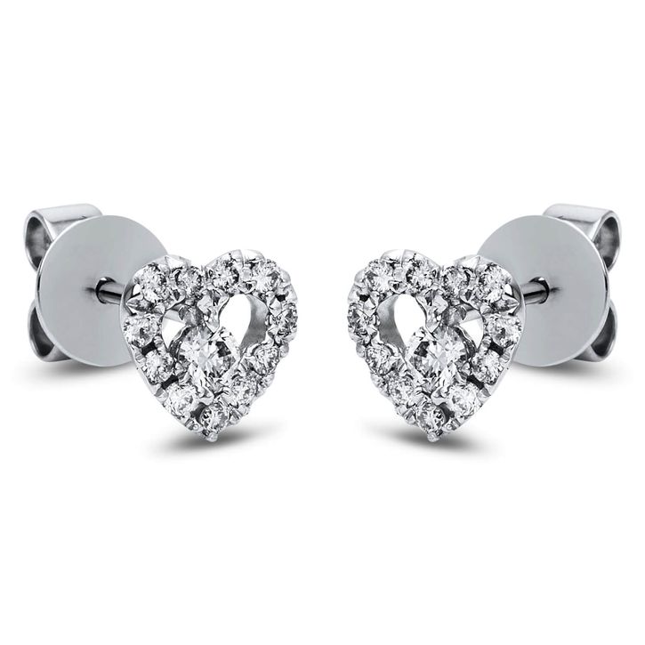 Ohrstecker aus 750 Weißgold 24 Brillanten 0.36ct