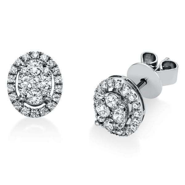 Ohrstecker aus 585 Weißgold 56 Brillanten 0.52ct