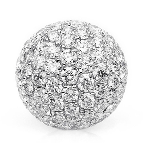 Pavé Anhänger aus 750 Gold Weißgold 55 Brillanten 0,74ct TW-VSI Ø11mm Pavé Anhänger aus 750 Gold Weißgold 55 Brillanten 0,74ct TW-VSI Ø11mm