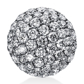 Pavé Anhänger aus 750 Gold Weißgold 55 Brillanten 0,74ct TW-VSI Ø11mm