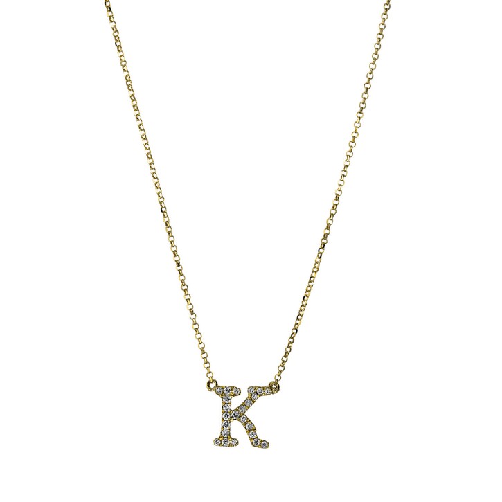 Collier aus 750 Gelbgold 23 Brillanten 0.12ct