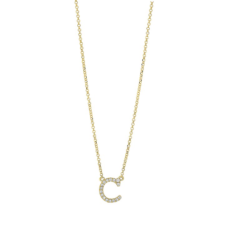 Collier aus 750 Gelbgold 16 Brillanten 0.07ct