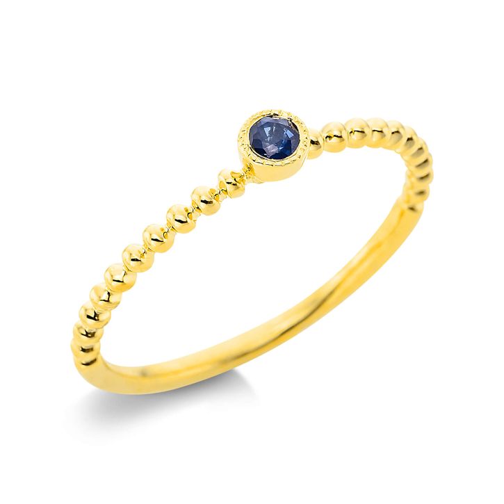 Ring aus 750 Gelbgold Saphir